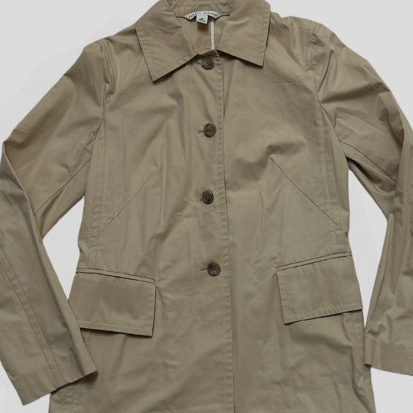 Banana Republic Trench Coat Blazer Safari Travel Classic Neutral Button Close - Picture 6 of 9